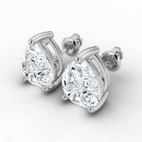 IGI Lab Grown Diamond Pear Solitaire Earrings (2ct-3ct) Screw Back