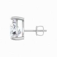 IGI Lab Grown Diamond Pear Solitaire Earrings (2ct-3ct) Screw Back