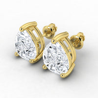 IGI Lab Grown Diamond Pear Solitaire Earrings (2ct-3ct) Screw Back