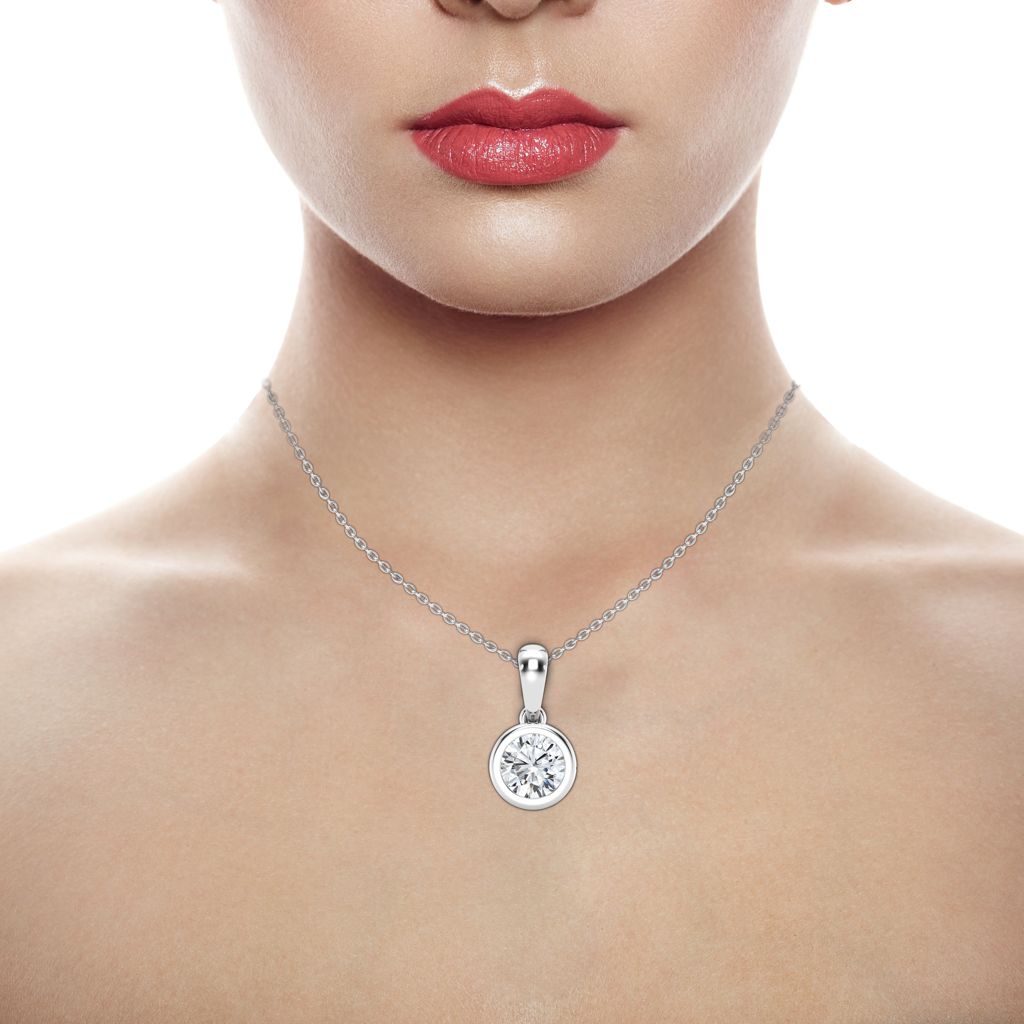 1.00ct Lab Grown Diamond Solitaire Pendant