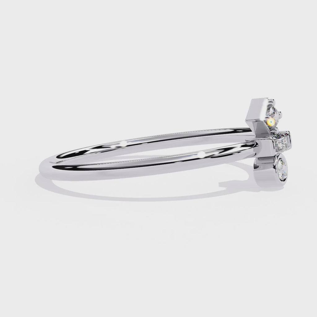 Geometric Lab Grown Diamond Ring