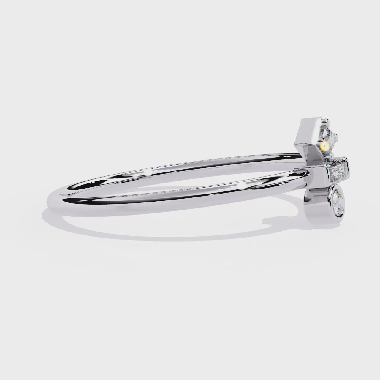 Geometric Lab Grown Diamond Ring