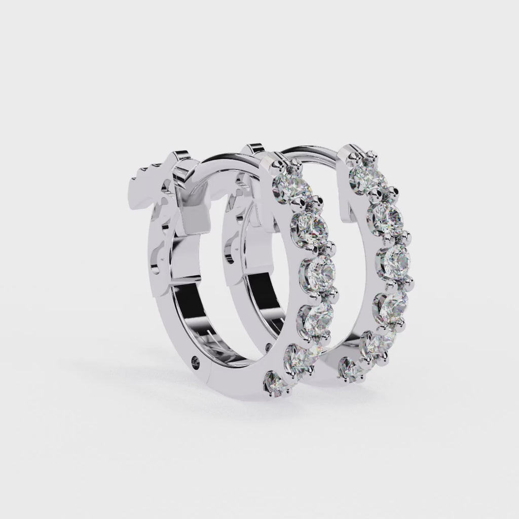 0.50CT Lab Grown Diamond Hoop Earrings