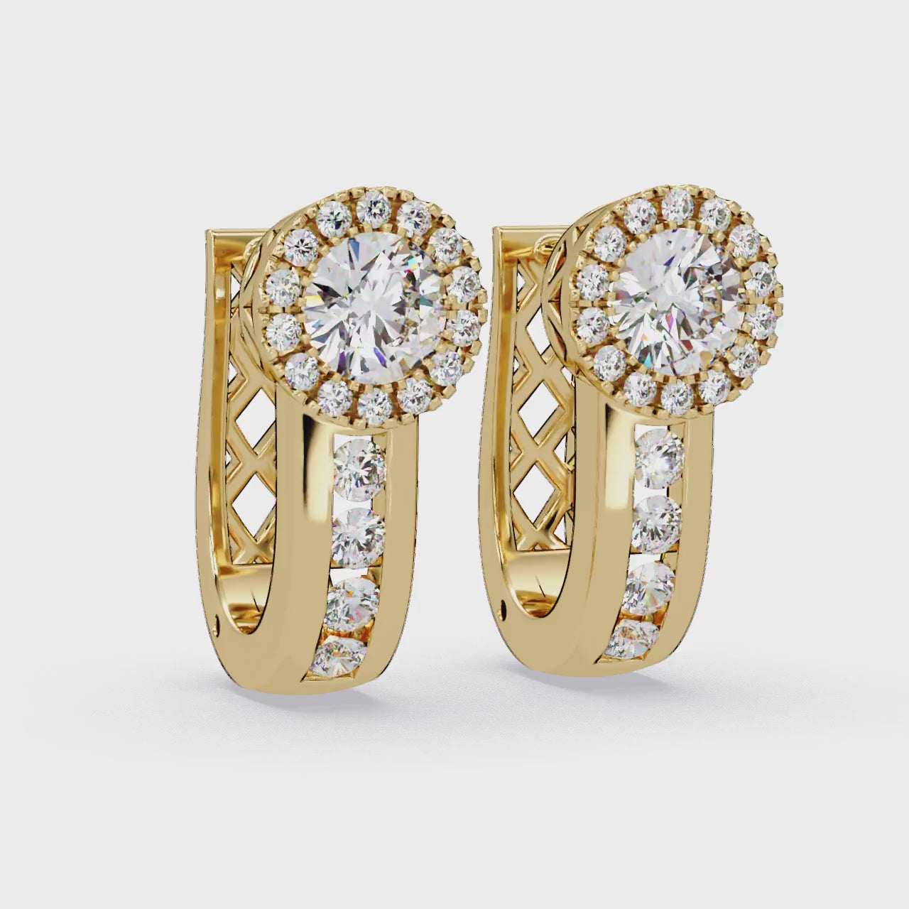 Pendientes tipo chaqueta con diamantes cultivados en laboratorio de 3,25 quilates