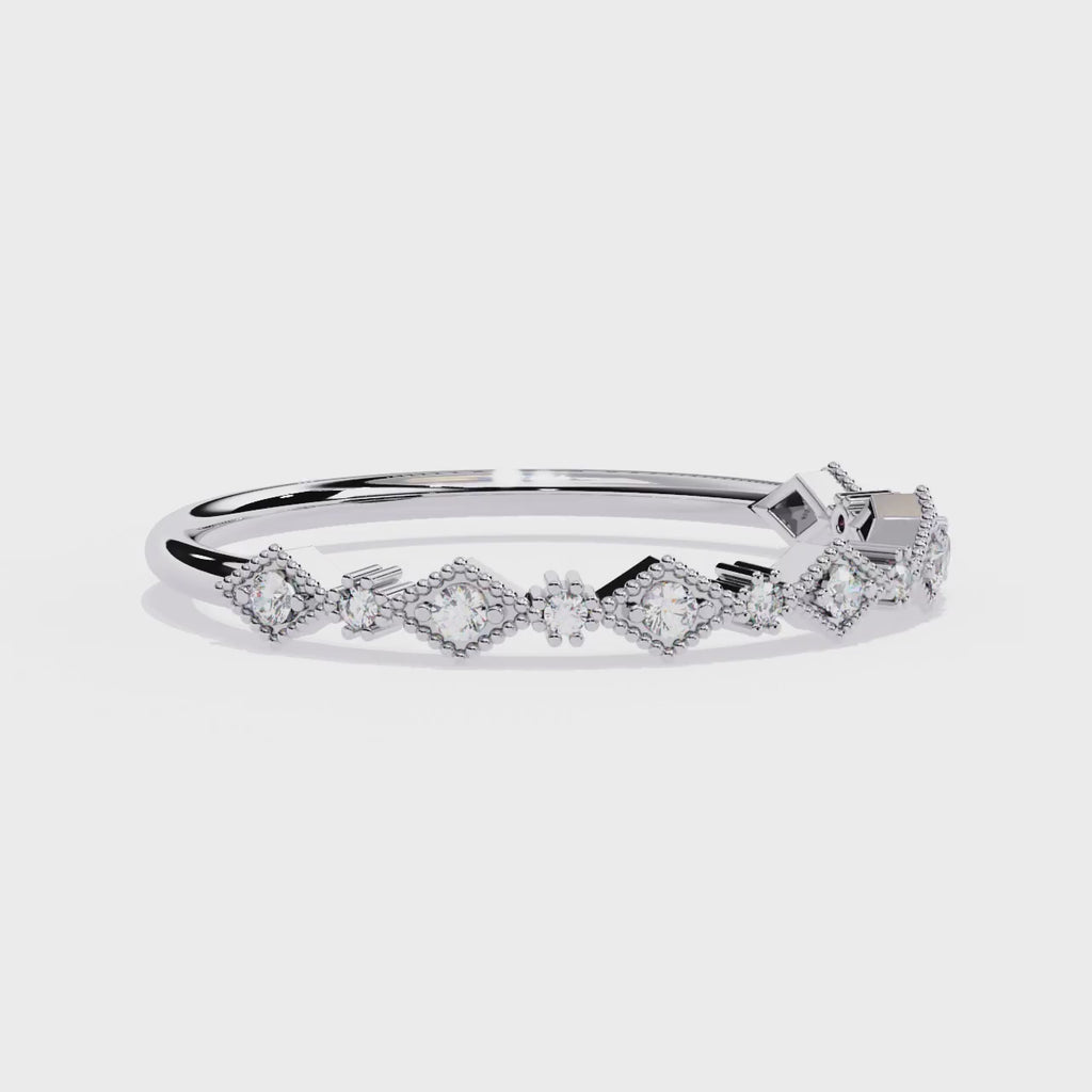 Geometric Lab Grown Diamond Ring