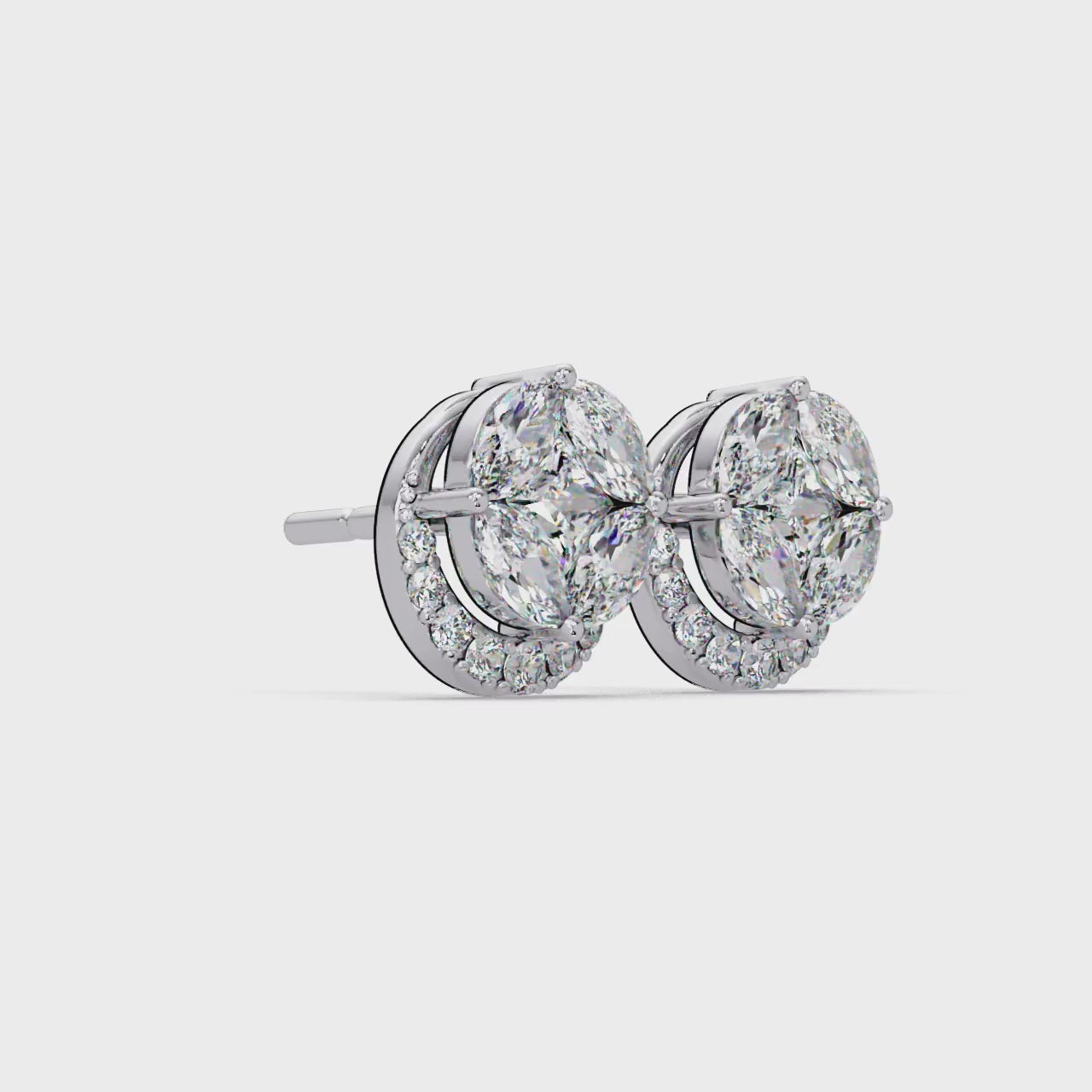 Pendientes tipo chaqueta con diamantes cultivados en laboratorio de 3,25 quilates
