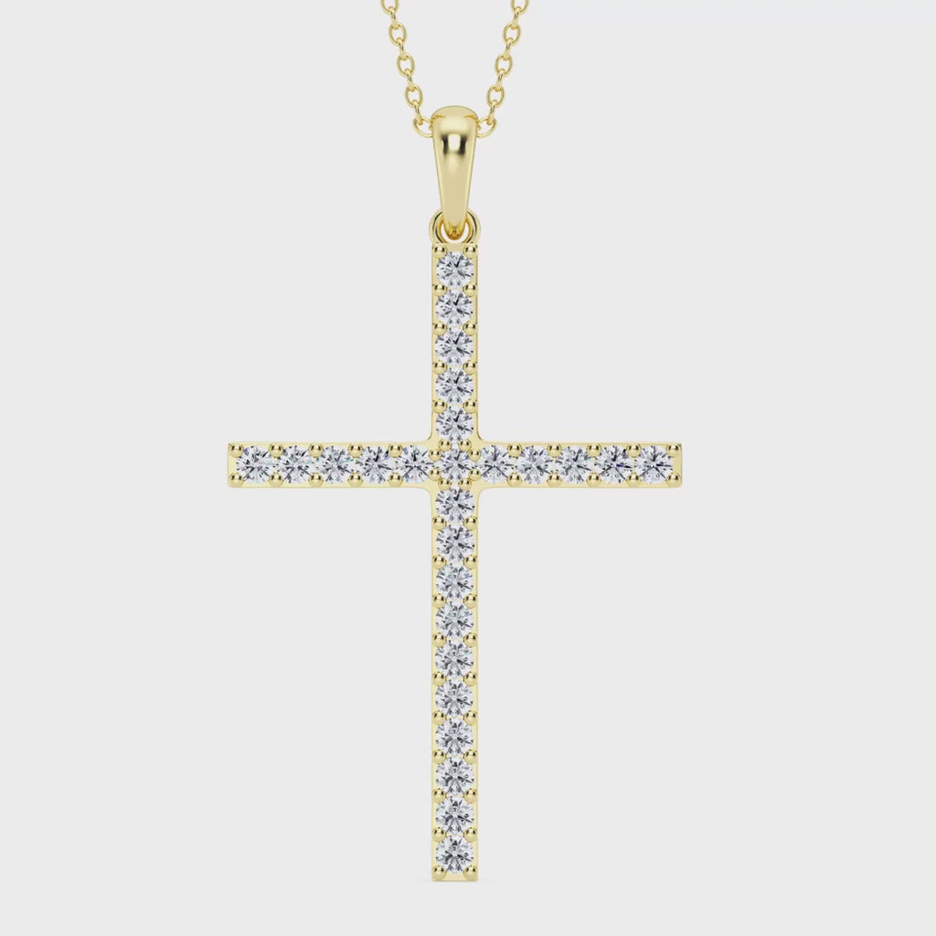 0.50ct Lab Grown Diamond Cross Pendant