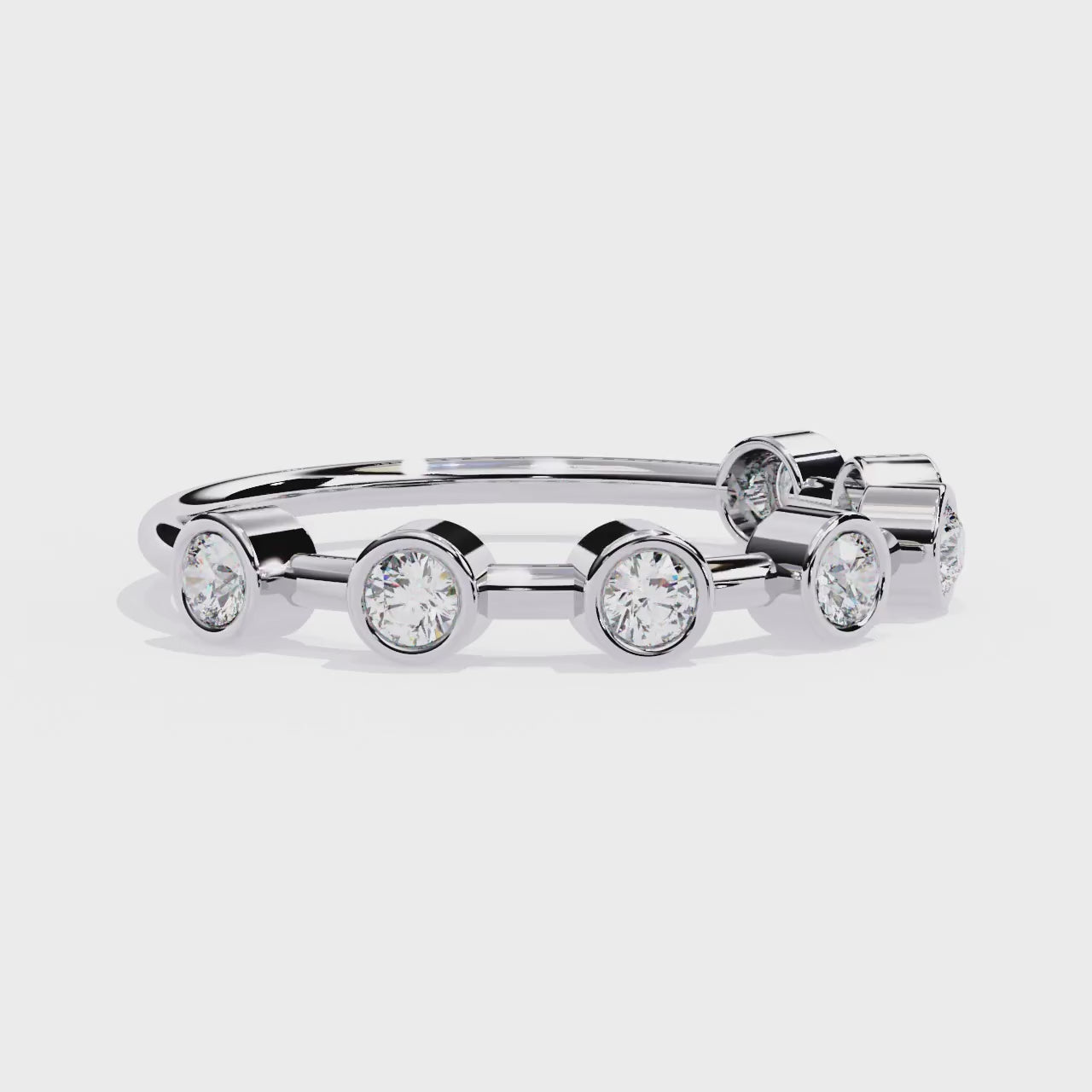 Bezel Set Lab Grown Diamond Ring