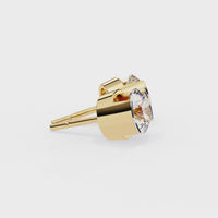 Pendientes de medio bisel con diamantes cultivados en laboratorio de 2,50 ct