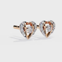 Pendientes románticos con diamantes cultivados en laboratorio