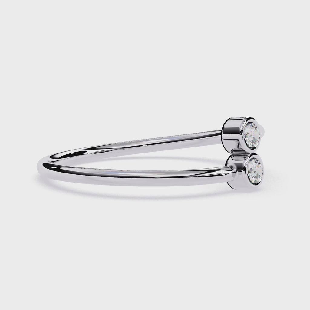 Twin Bezel Lab Grown Diamond Ring