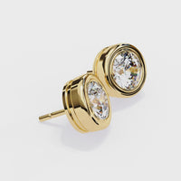 Pendientes engastados en bisel con diamantes cultivados en laboratorio de 2,50 ct