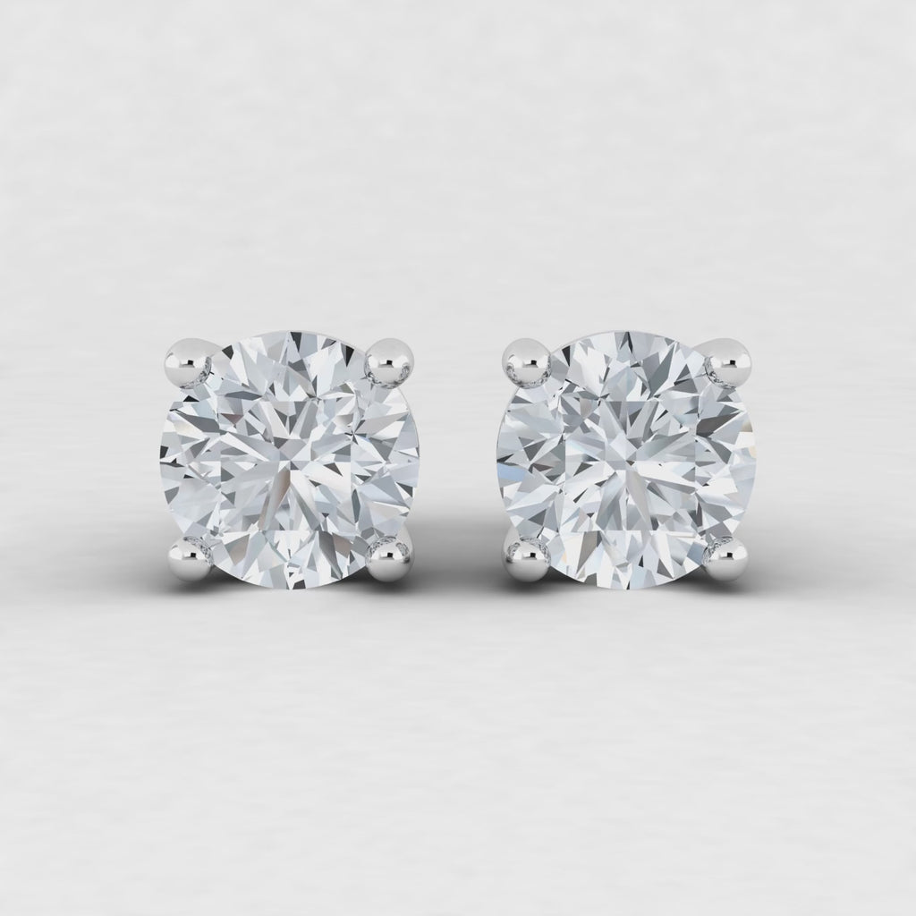 Aros con diamantes redondos cultivados en laboratorio, 0,50 ct