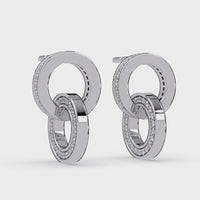 Pendientes tipo chaqueta con diamantes cultivados en laboratorio de 3,25 quilates