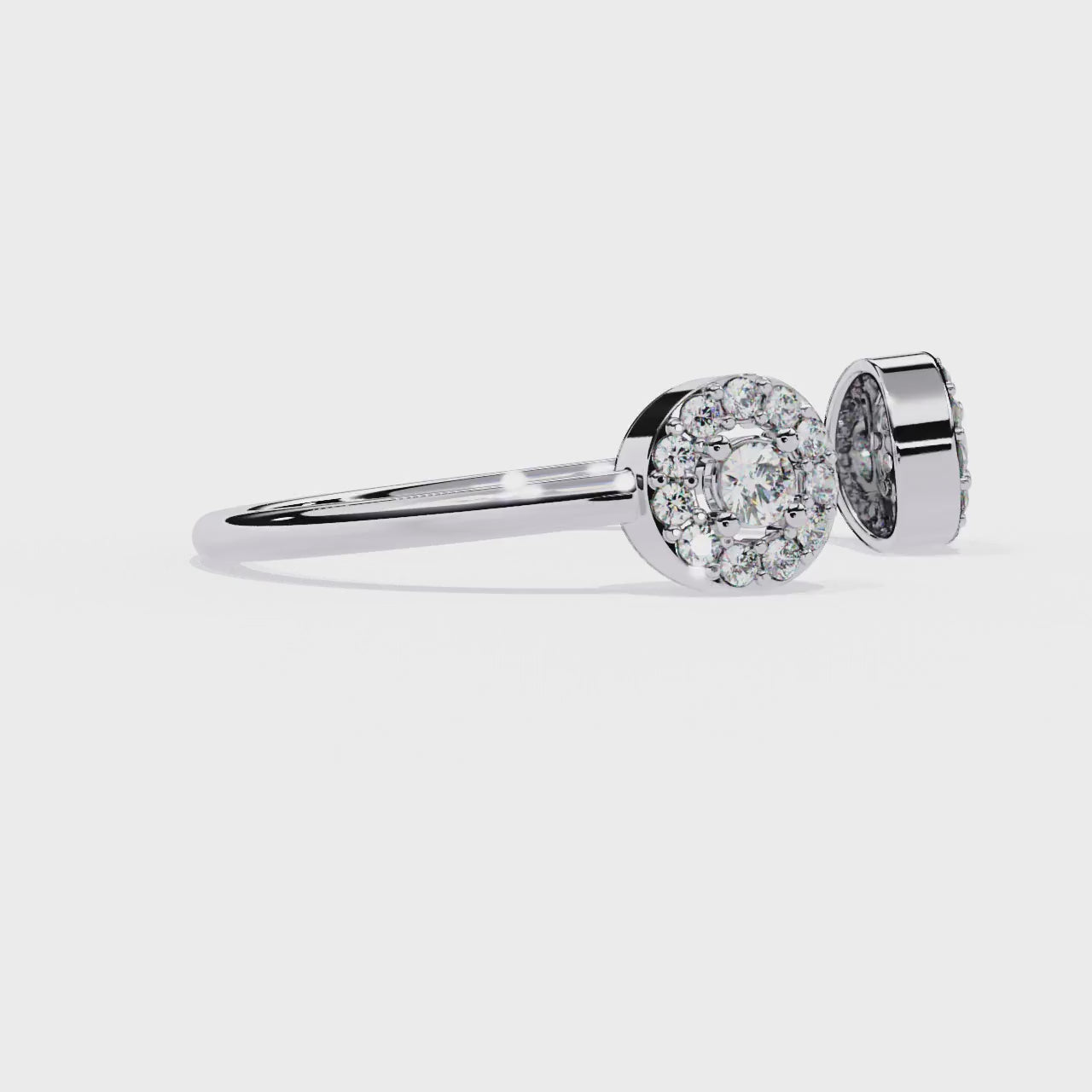 Halo Open Lab Grown Diamond Ring
