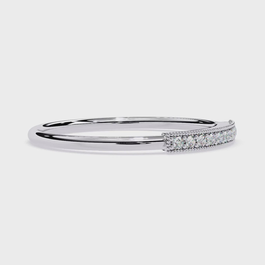 Gold Bar Lab Grown Diamond Ring