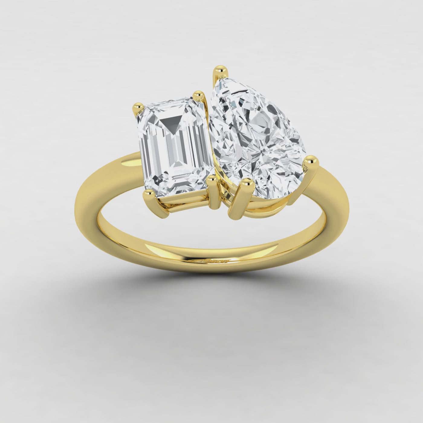 IGI Toi et Moi 2 Carat Lab Grown Diamond Ring