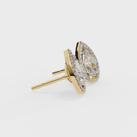 Pendientes con diamantes en forma de pera cultivados en laboratorio de 3,27 ct