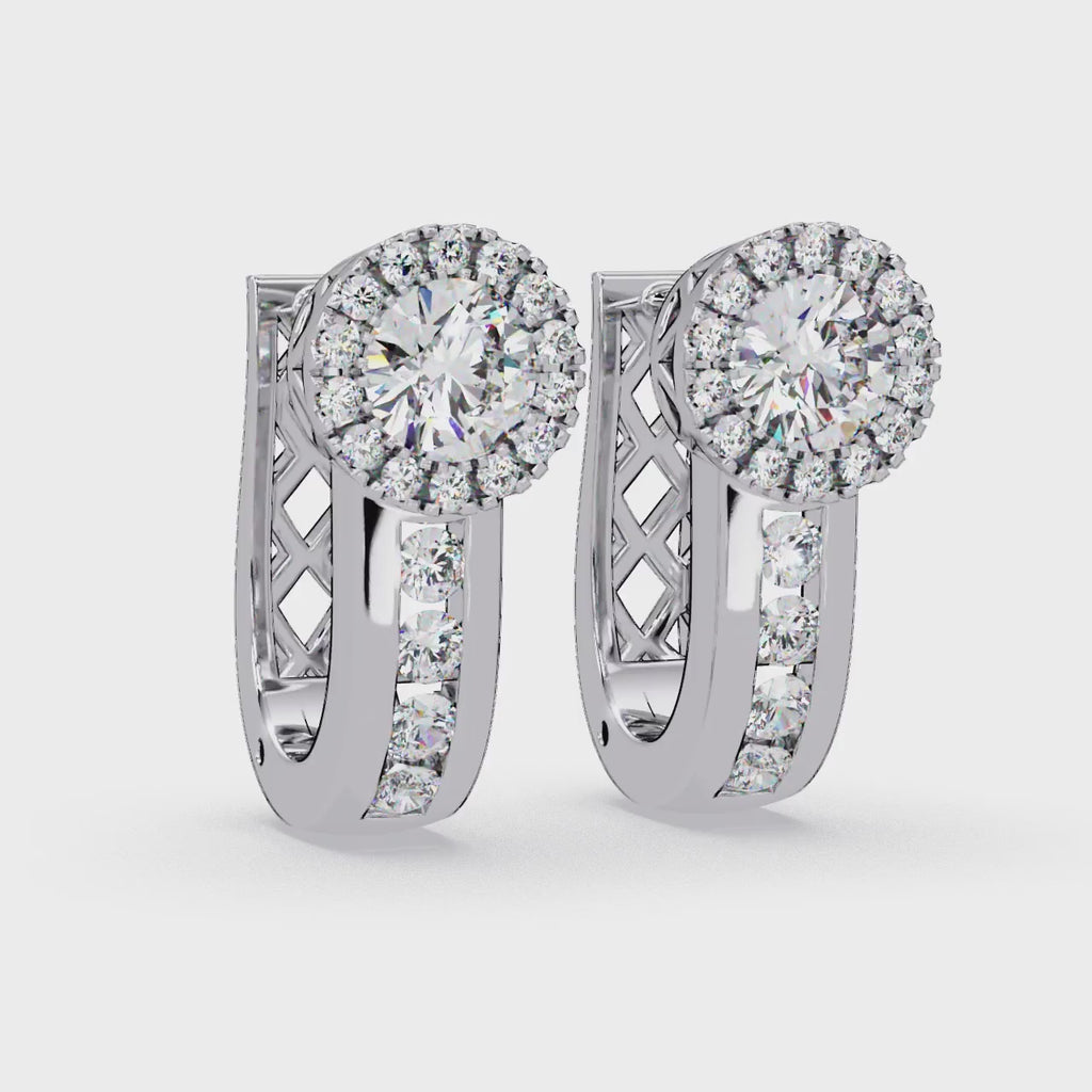 Pendientes tipo chaqueta con diamantes cultivados en laboratorio de 3,25 quilates