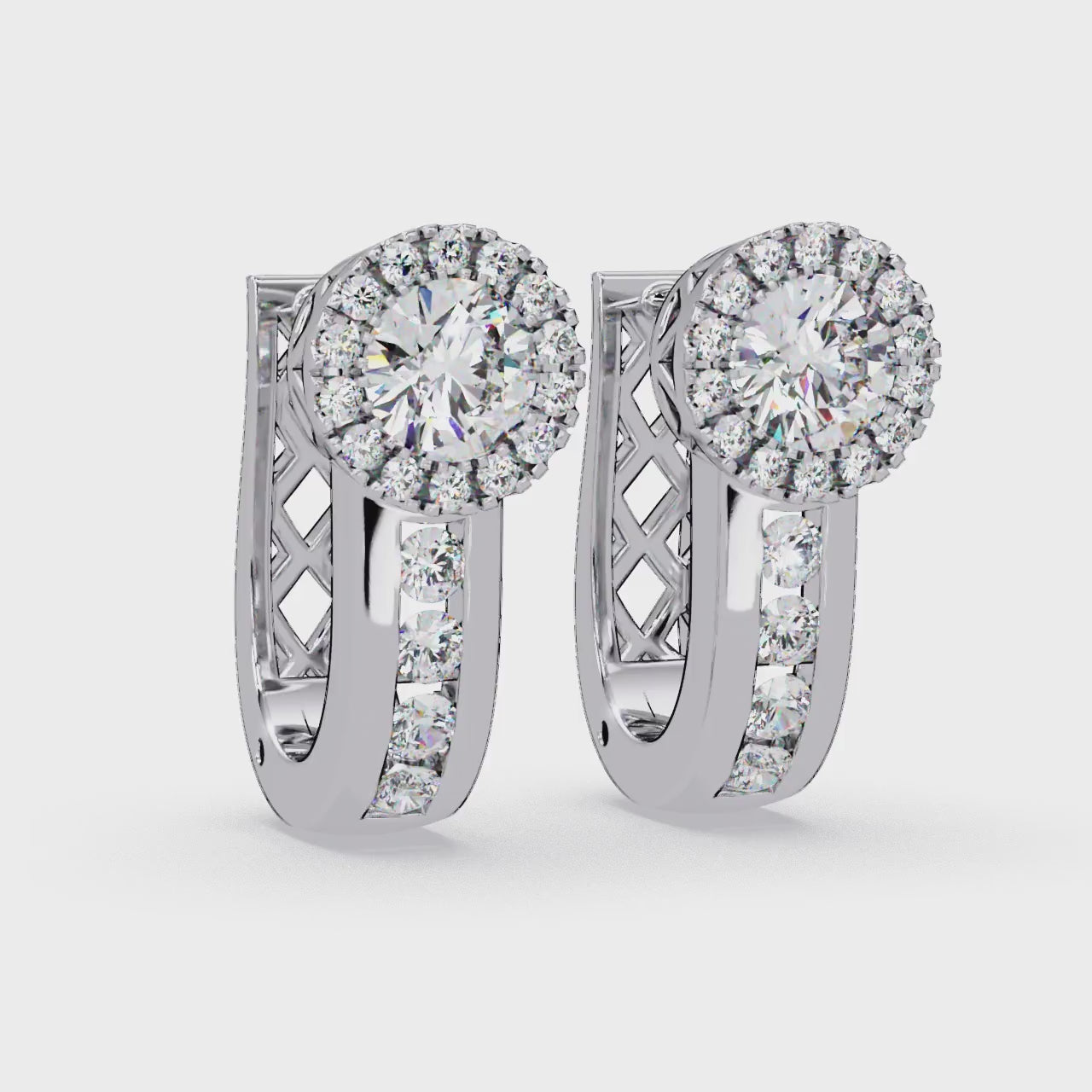 Pendientes tipo chaqueta con diamantes cultivados en laboratorio de 3,25 quilates