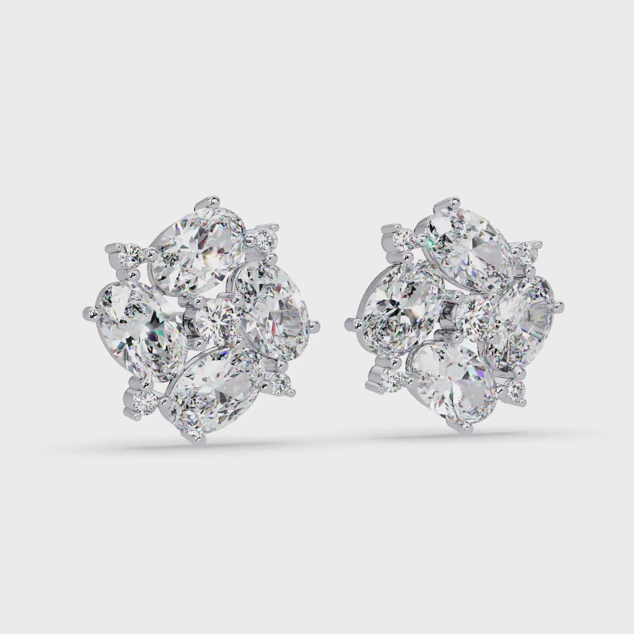 Pendientes tipo chaqueta con diamantes cultivados en laboratorio de 3,25 quilates