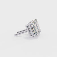 IGI 3.00ct Lab Grown Emerald Cut Diamond Studs