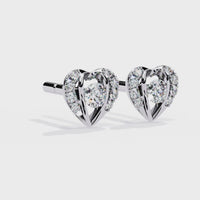 Pendientes románticos con diamantes cultivados en laboratorio