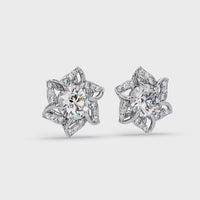 2.00 Carat Lab Grown Diamond Floral Earrings