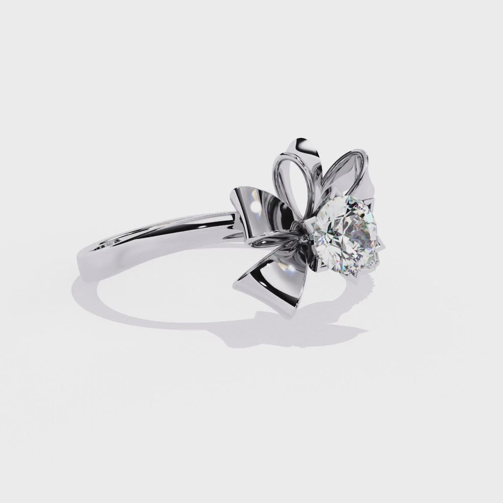 Bow-Inspired Lab Grown Diamond Ring