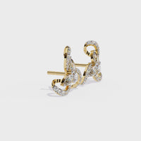 2.50 CT Floral Lab Grown Diamond Stud Earrings