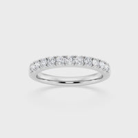 Anillo de banda clásica con diamantes cultivados en laboratorio de 0,50 ct 