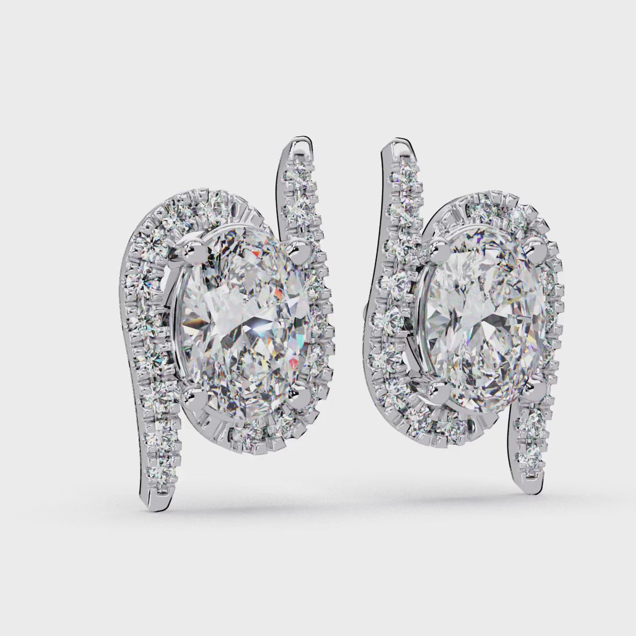 Pendientes tipo chaqueta con diamantes cultivados en laboratorio de 3,25 quilates