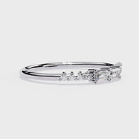 14K Gold Baguette & Round Lab Grown Diamond Ring