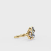 0.51ct Lab Grown Diamond Drop Leaf Earrings