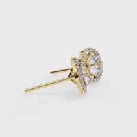 IGI 1.76ct Lab Grown Diamond Halo Stud Earrings