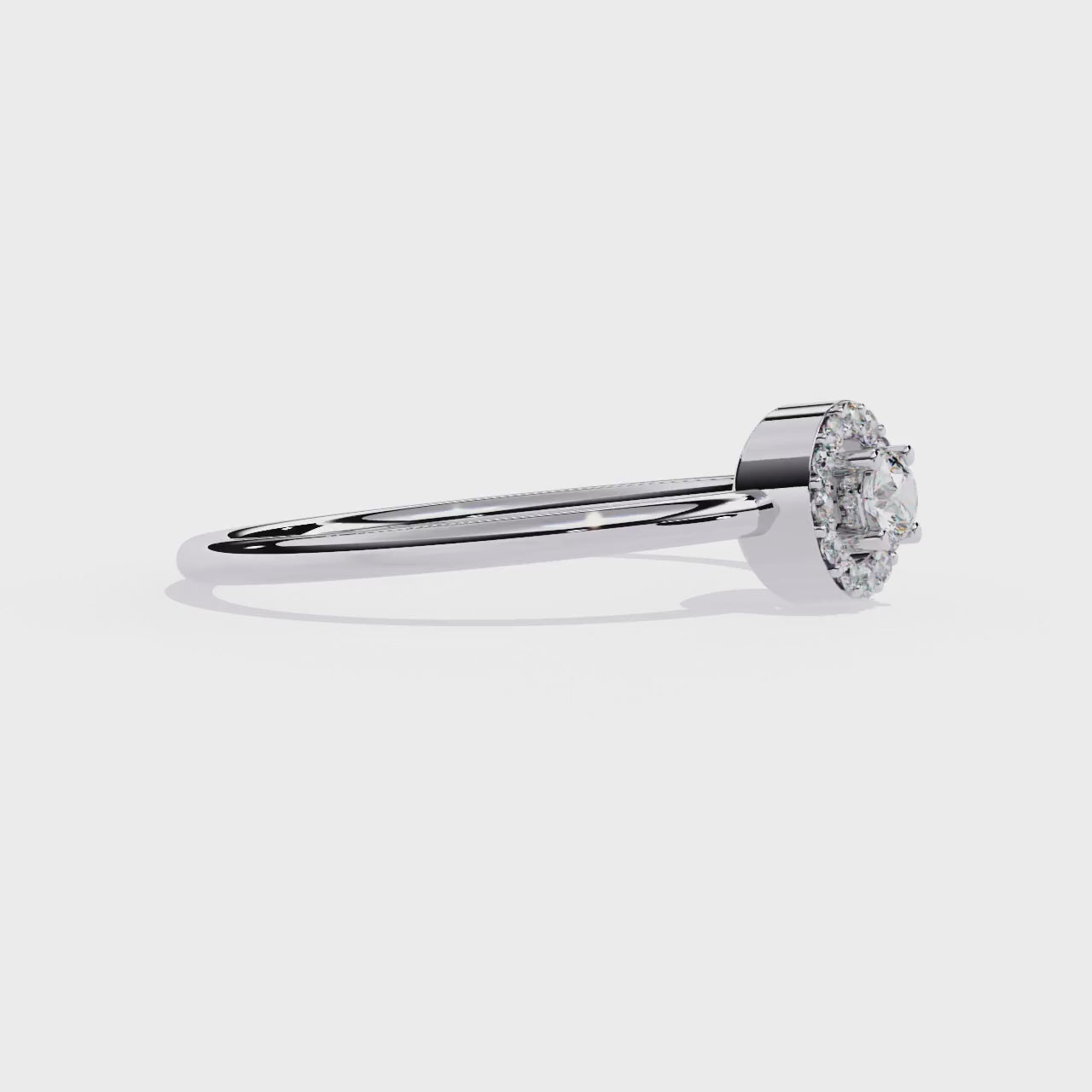 Minimalist Lab Grown Diamond Halo Ring
