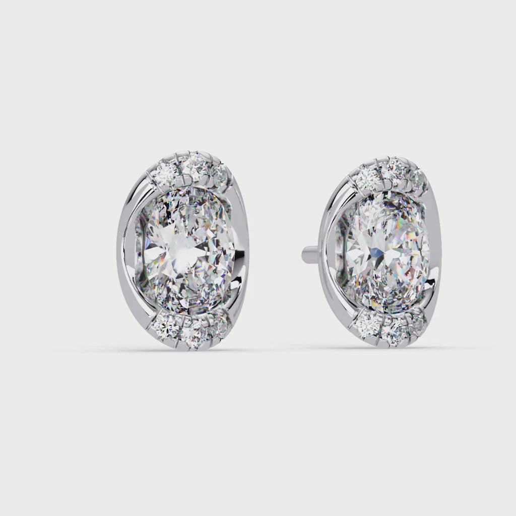Pendientes tipo chaqueta con diamantes cultivados en laboratorio de 3,25 quilates