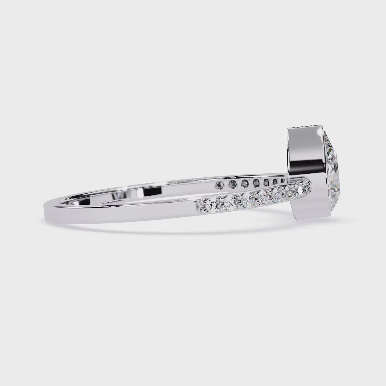 Pear Solitaire Lab Grown Diamond Ring