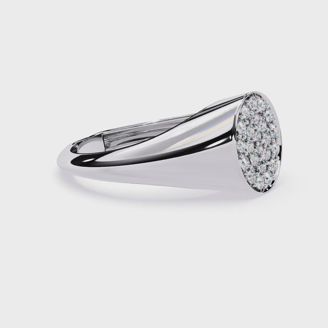 Oval Pave Lab Grown Diamond Ring