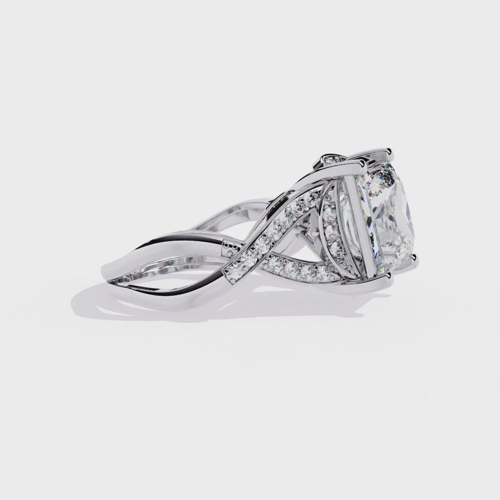 Bold Princess Cut Lab Grown Diamond Ring