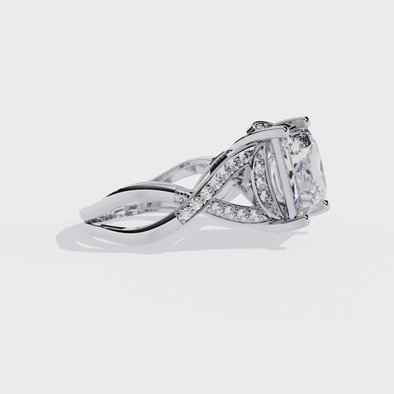 Bold Princess Cut Lab Grown Diamond Ring