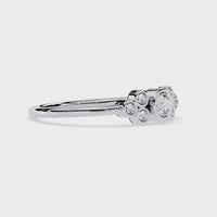 Bezel Lab Grown Diamond Cluster Ring