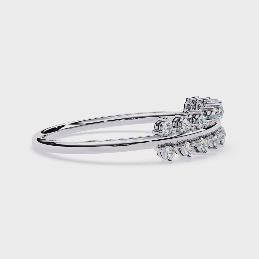 Double Row Lab Grown Diamond Band