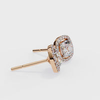 IGI 2.24ct Lab Grown Cushion Cut Diamond Earrings