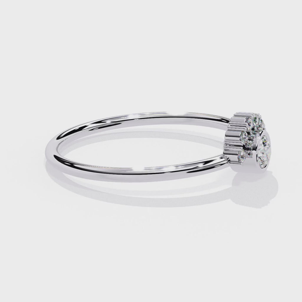 Bezel & Cluster Lab Grown Diamond Ring