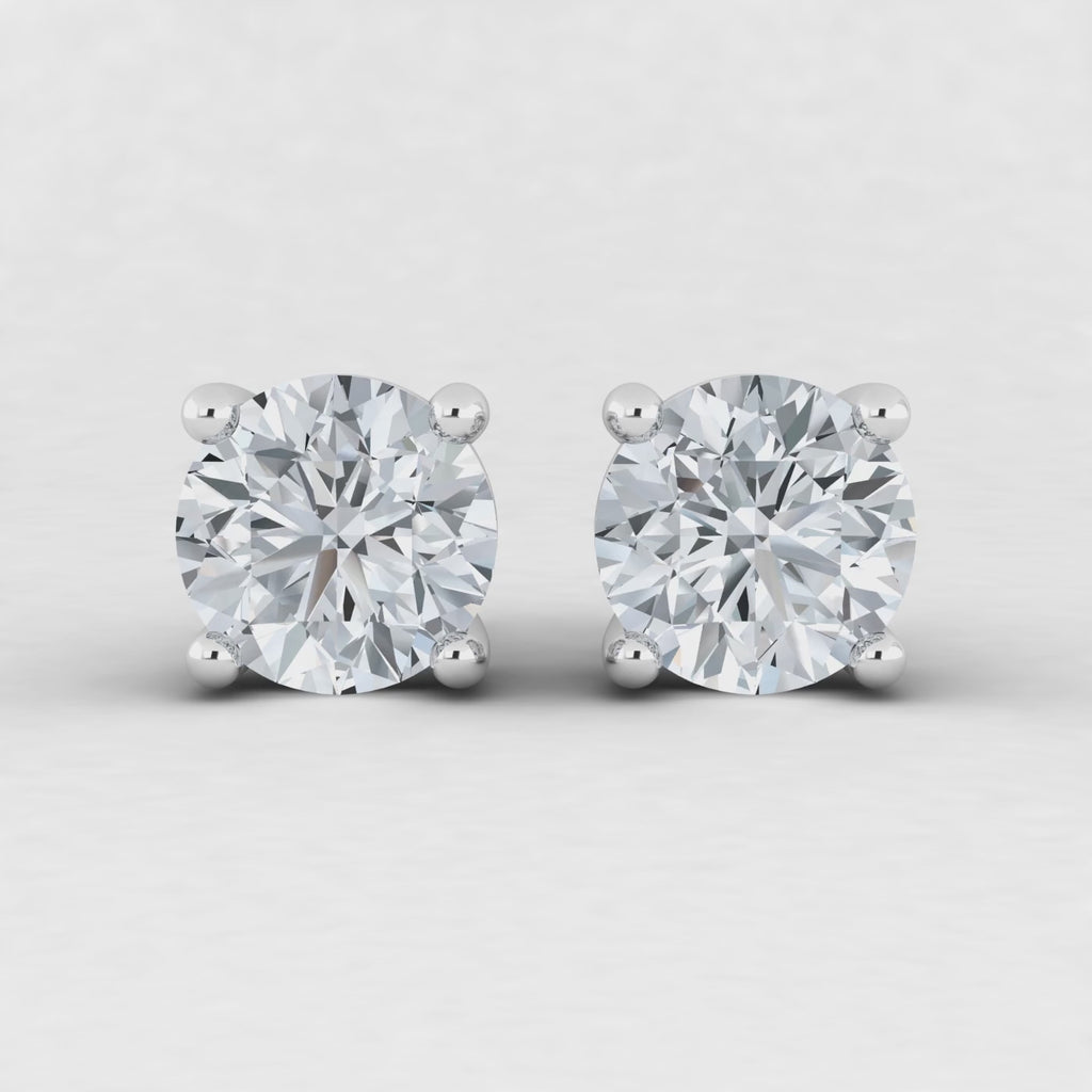 IGI Lab-Grown Diamond Stud Earrings (4ct & 5ct) Screw Back