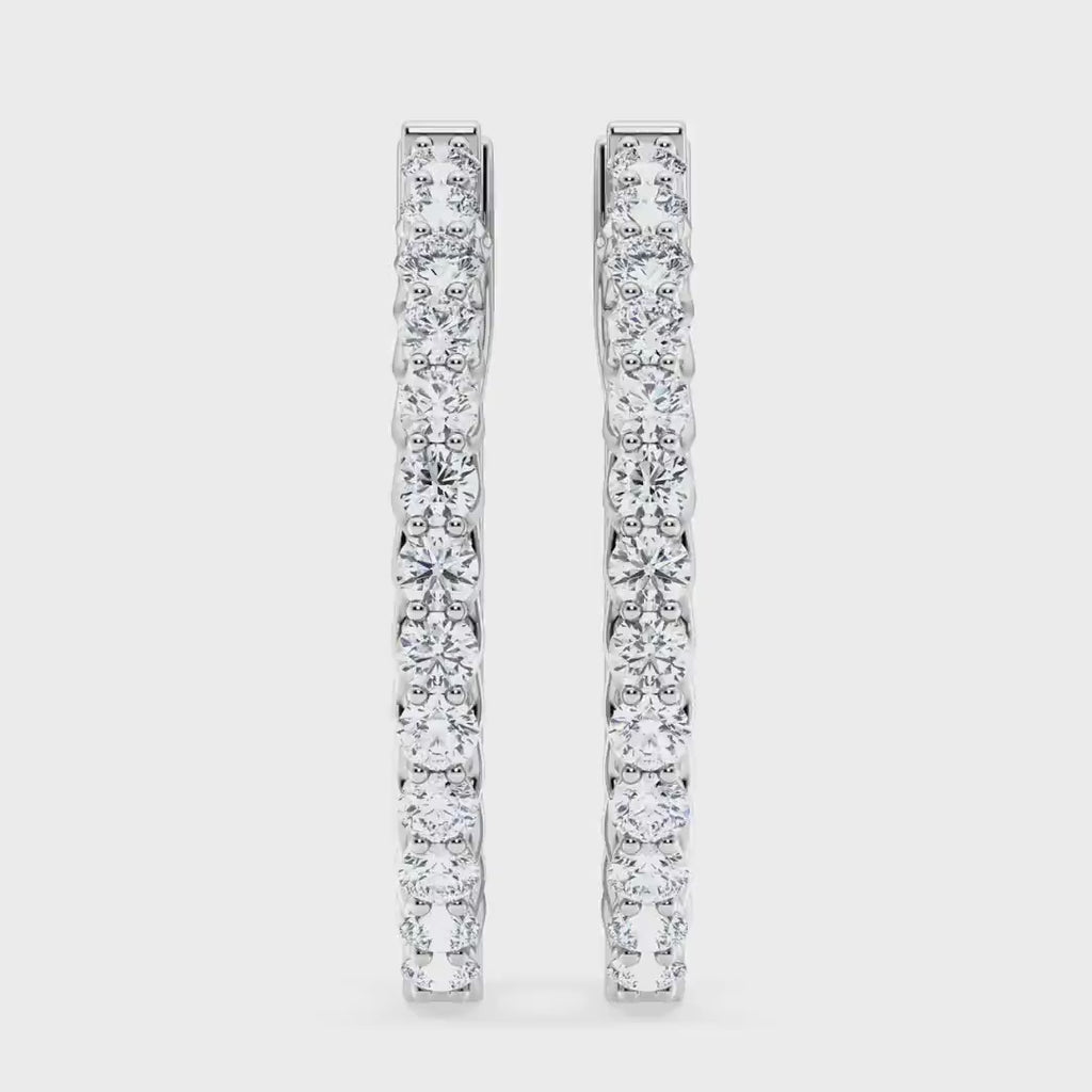 Lab Grown Diamond Hoop Earrings