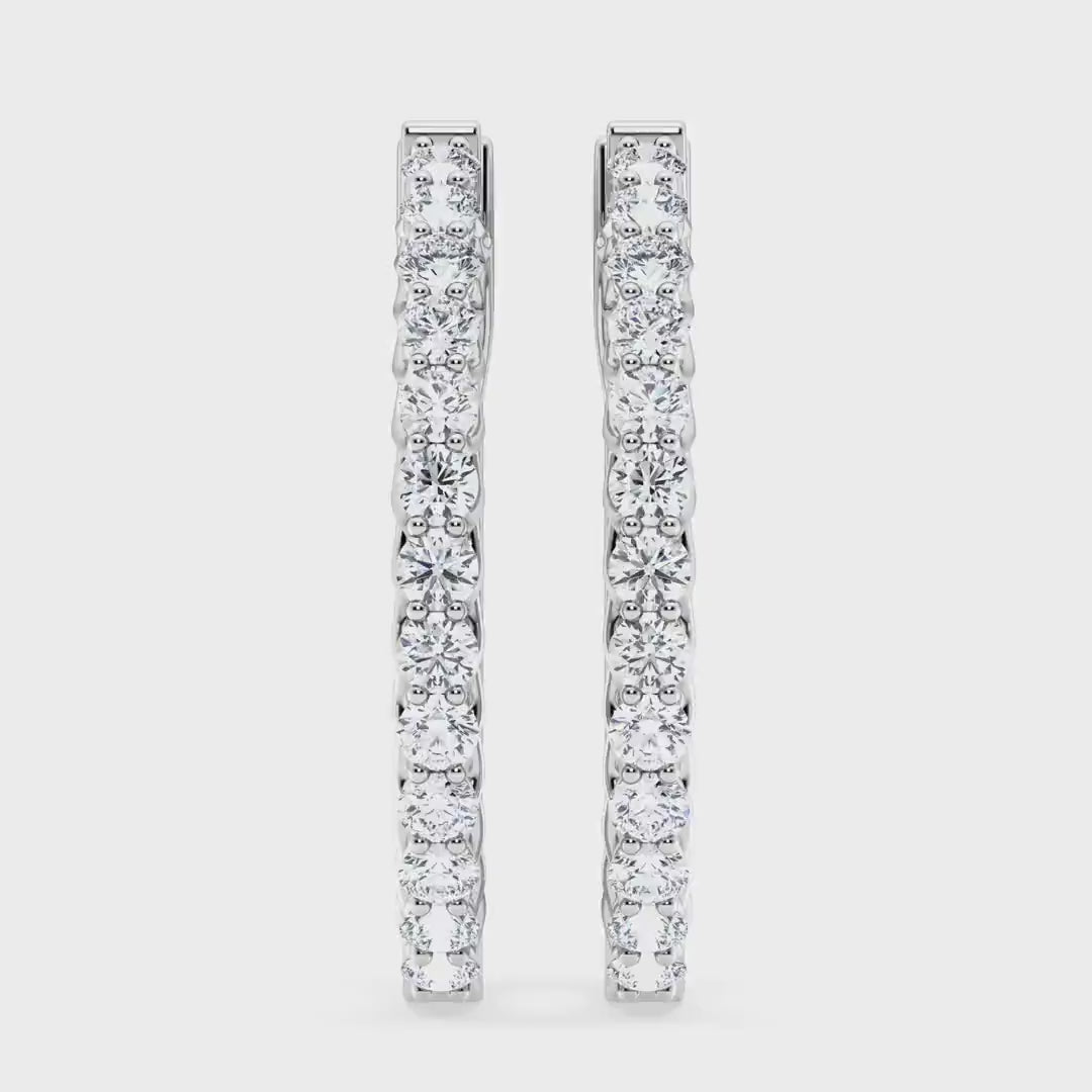 Lab Grown Diamond Hoop Earrings