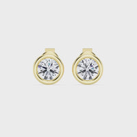 IGI 1.00ct Lab Grown Diamond Bezel Set Stud Earring