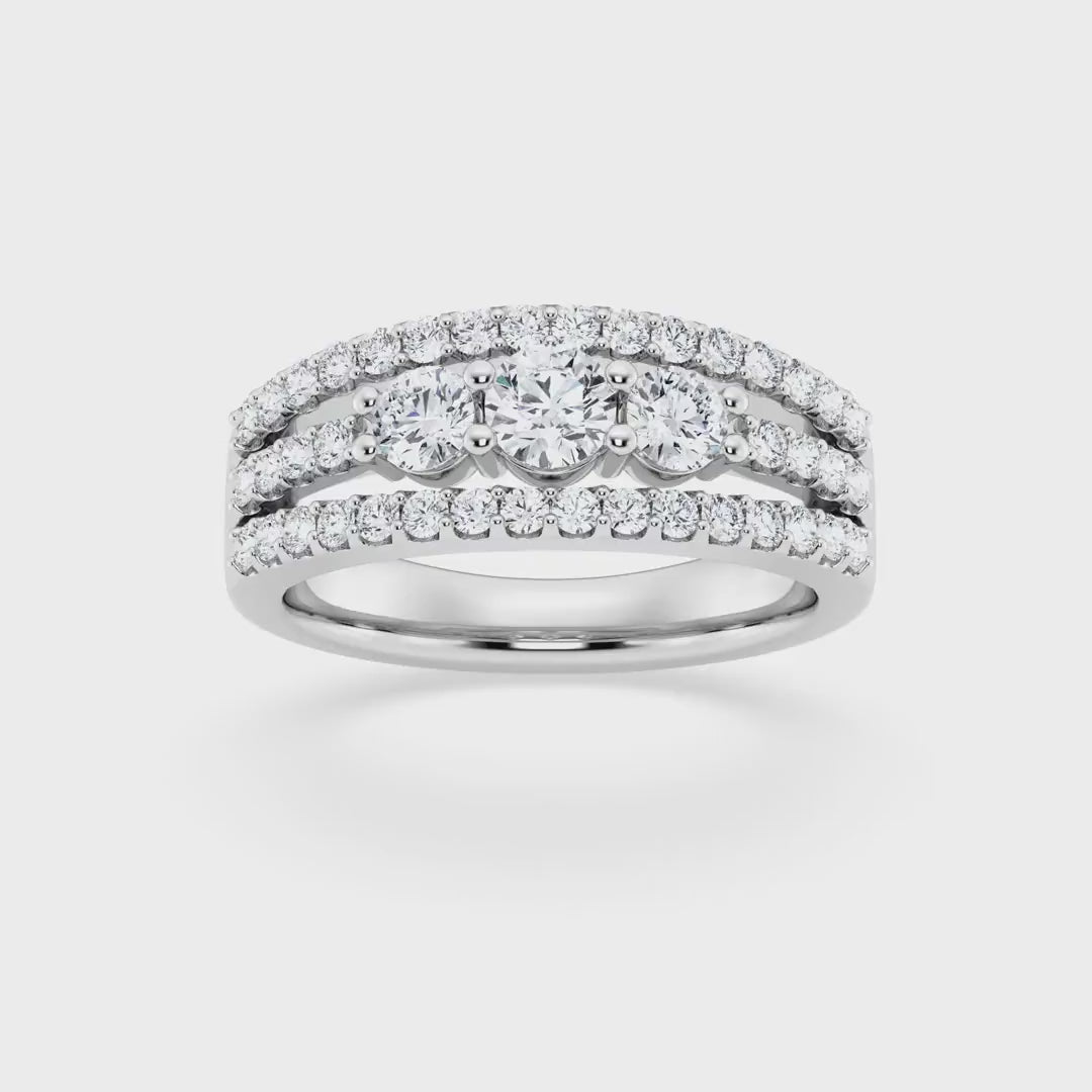 Anillo de diamantes cultivados en laboratorio de 1,00 ct